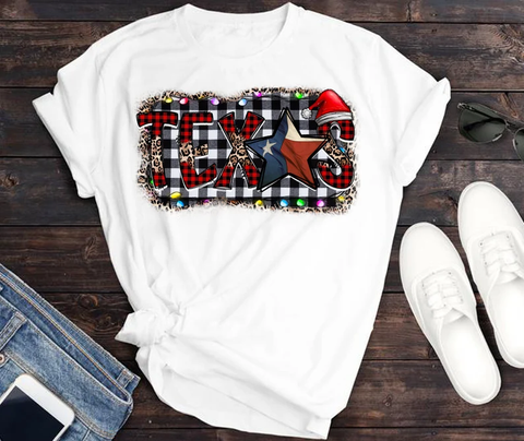Texas Christmas Sublimation or DTF Transfer