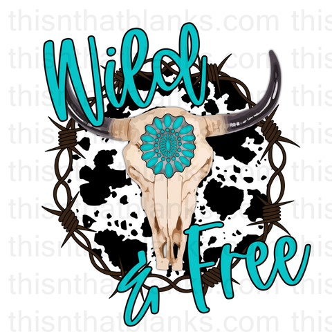 Wild and Free Sublimation or DTF Transfer