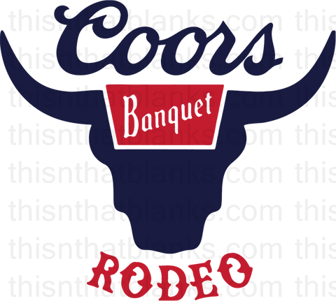 Blue Bull Rodeo Sublimation Or DTF Transfer
