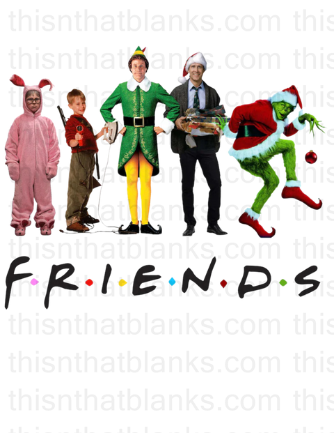 Friends Christmas Sublimation or DTF Transfer