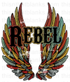 Rebel Retro Wings Sublimation or DTF Transfer