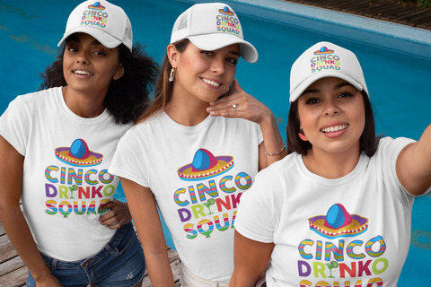 Cinco Drinko Squad Sublimation or DTF Transfer