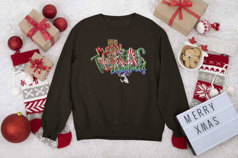 Texas Christmas Sublimation or DTF Transfer